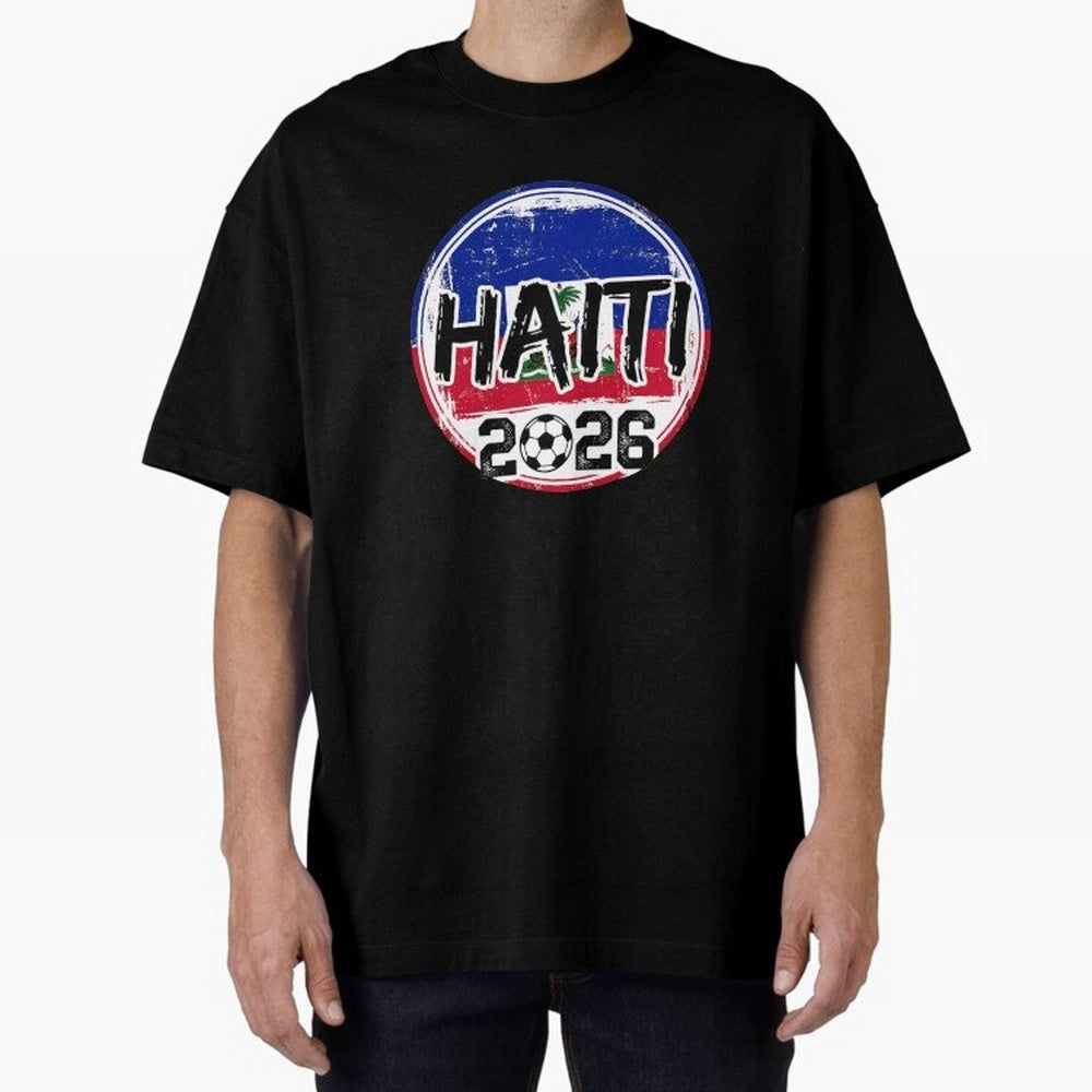 Haiti World Cup 2026 Soccer Fan Game Day T-Shirt_86605887 Oversized T-Shirt Create Match Day Hype around FIFA World Cup 2026, Messi, CR7 and Mbappe, Argentina and Brazil, Stadium Chants, National Pride, Trophy Dreams and Unforgettable Football