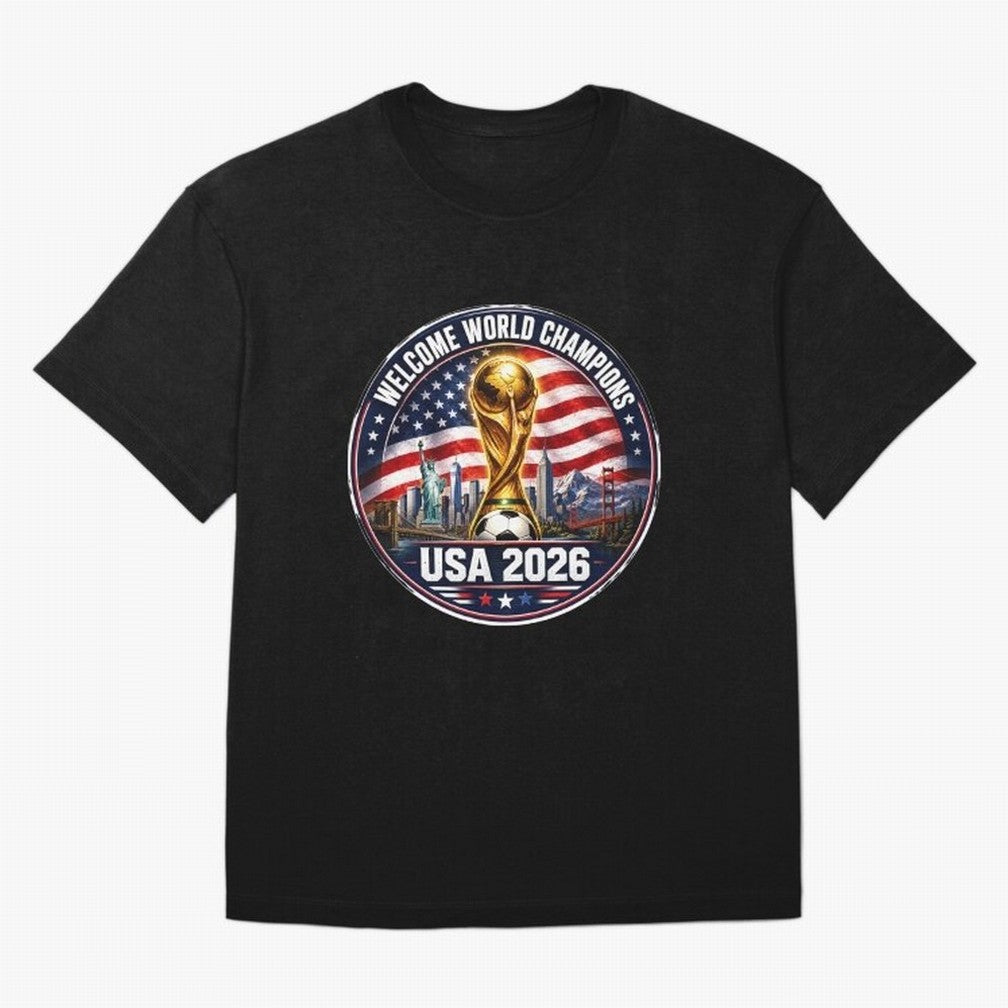 World Cup 2026 Celebration T-Shirt | USA Canada Mexico Soccer Fan Tee Oversized T-Shirt Carry National Pride through the FIFA World Cup 2026 Journey through Messi and Cristiano Ronaldo Highlights, Argentina Pride, Vintage Soccer Flavor, Modern