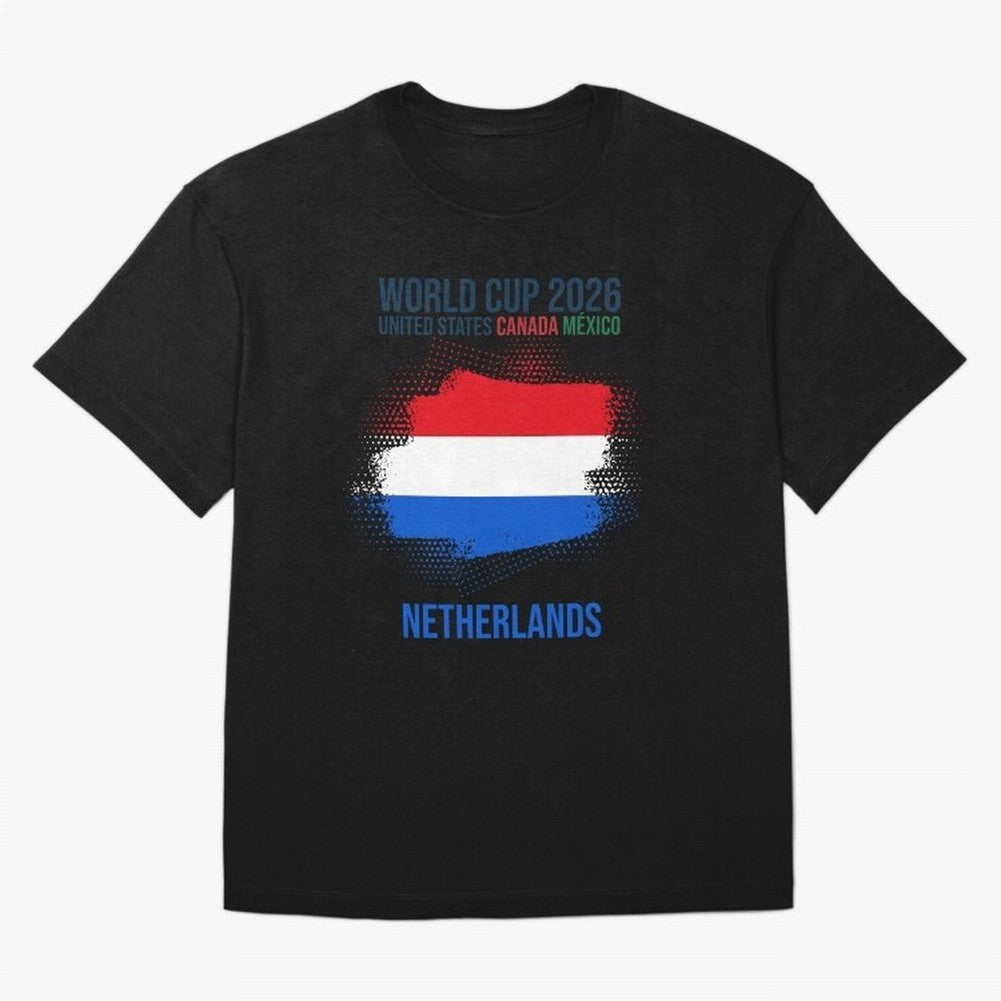 NETHERLANDS WORLD CUP 2026 Oversized T-Shirt Keep the Match Day Mood of FIFA World Cup 2026 Group Stage for Fans of Messi and France, Bringing Sports Nostalgia, International Competition, Famous Players and Unforgettable Victories; Created for