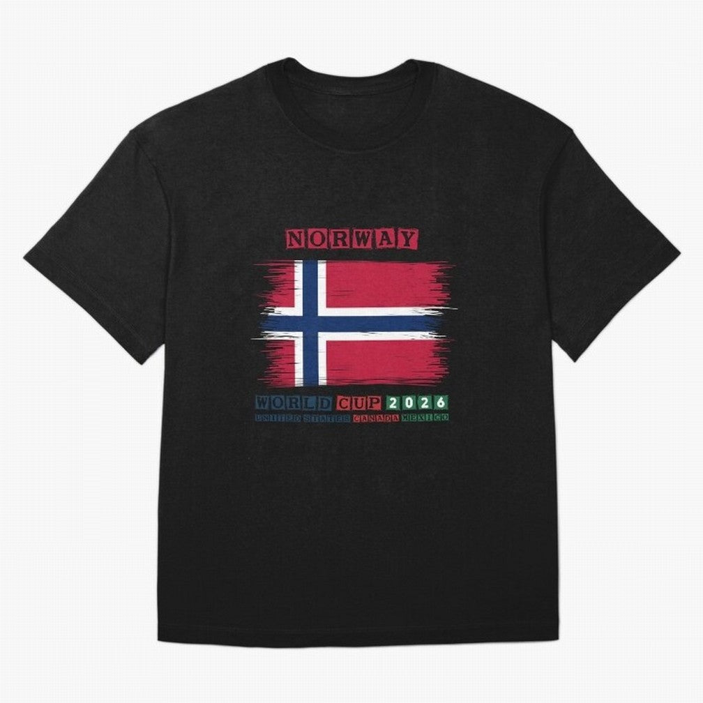 NORWAY WORLD CUP 2026 Oversized T-Shirt Remember Iconic Moments from Match Day Hype around FIFA World Cup 2026 Group Stage, Haaland and Mbappe, England, Supporter Pride, Iconic Celebrations, Legendary Names and Global Match Day Energy; Great for