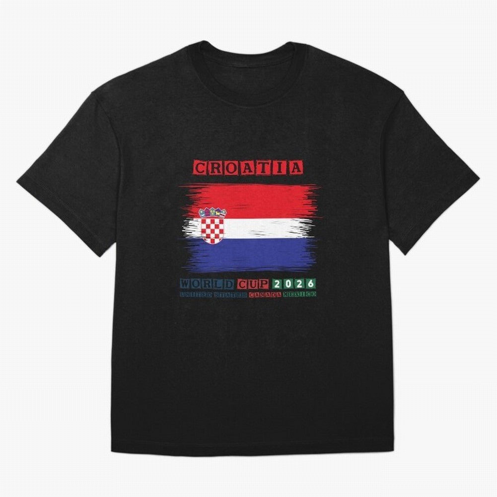 CROATIA WORLD CUP 2026 Oversized T-Shirt Back Your Heroes with the FIFA World Cup 2026 Journey through CR7 Highlights, Brazil, Portugal and Argentina Pride, Global Supporter Spirit, Legendary Goals, National Colors and Tournament Celebration; Great