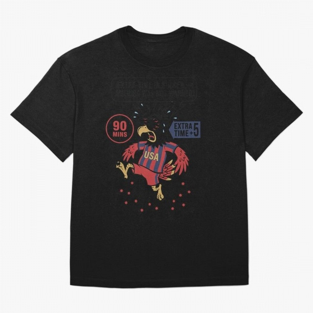Extra Time ¡ª America Was Not Warned V1 Oversized T-Shirt Show Your Love for the FIFA World Cup 2026 USA Canada Mexico Journey through CR7 and Messi Highlights, Portugal Pride, Football History, Final Match Energy, Crowd Noise and Once in a