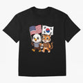The American eagle and its friend the South Korean tiger Oversized T-Shirt Bring Home FIFA World Cup 2026 Group Stage for Fans of Haaland and Argentina and Brazil, Bringing Sports Nostalgia, International Competition, Famous Players and