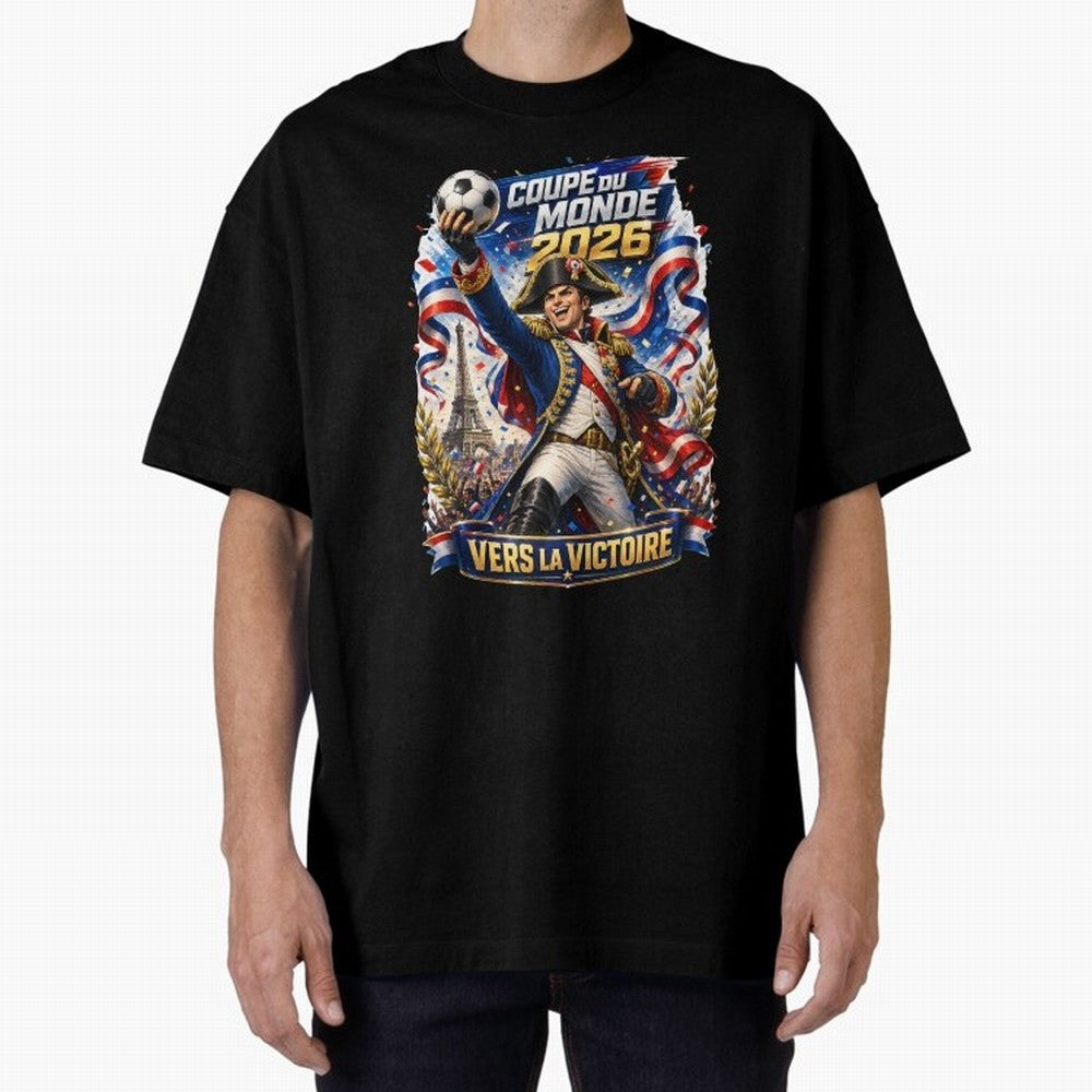 France World Cup 2026 Victory Oversized T-Shirt Celebrate the Road through the FIFA World Cup 2026 Journey through Mbappe Highlights, France Pride, Football History, Final Match Energy, Crowd Noise and Once in a Lifetime Moments; Ideal for Fans Who