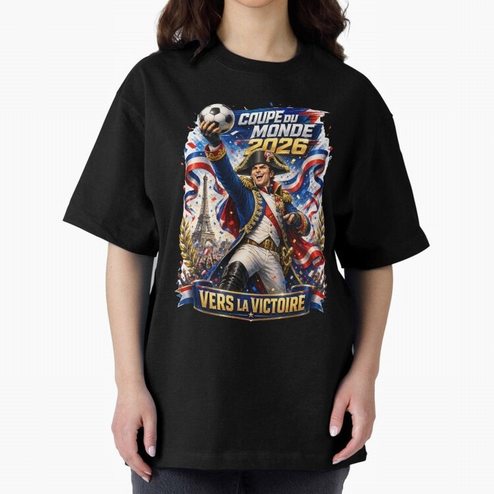 France World Cup 2026 Victory Oversized T-Shirt Celebrate the Road through the FIFA World Cup 2026 Journey through Mbappe Highlights, France Pride, Football History, Final Match Energy, Crowd Noise and Once in a Lifetime Moments; Ideal for Fans Who