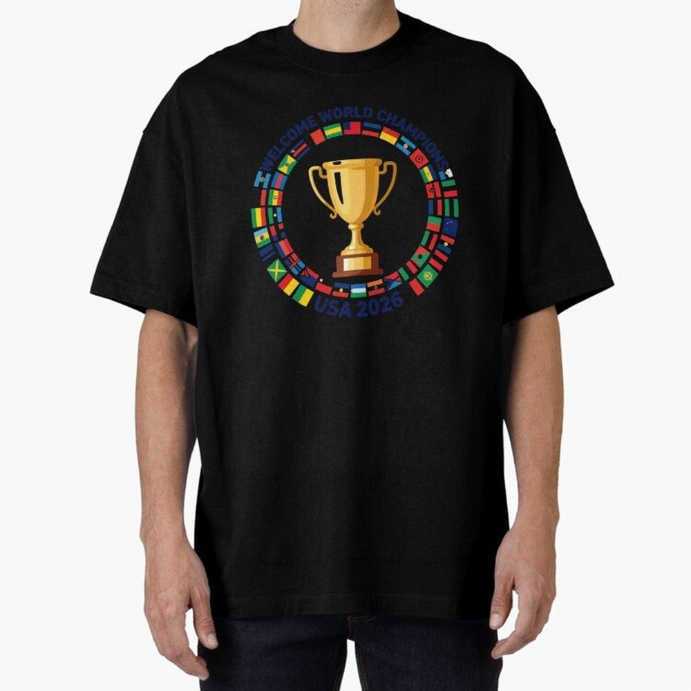 World Cup 2026 Celebration T-Shirt | USA Canada Mexico Soccer Fan Tee Oversized T-Shirt Honor the Beautiful Game during FIFA World Cup 2026 USA Canada Mexico Filled with Cristiano Ronaldo, Germany Energy, Stadium Chants, National Pride, Trophy