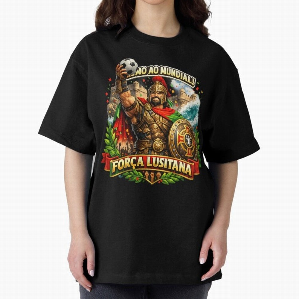 Portugal Rooster World Cup 2026 Fan Art Oversized T-Shirt Support FIFA World Cup 2026 USA Canada Mexico Inspired by Mbappe, Portugal Energy, Retro Football Energy, Iconic Rivalries, Trophy Chase Drama and Stadium Atmosphere; Perfect for People Who