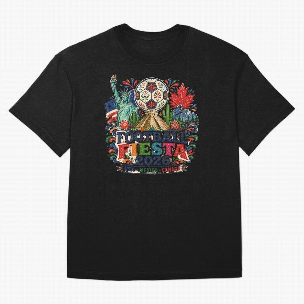 Football Fiesta 2026 Soccer Celebration Art Oversized T-Shirt Make Memories around FIFA World Cup 2026 for Fans of Messi, Neymar and Mbappe and Argentina and Brazil, Bringing Football Passion, Legendary Performances, Festival Vibes and Supporter