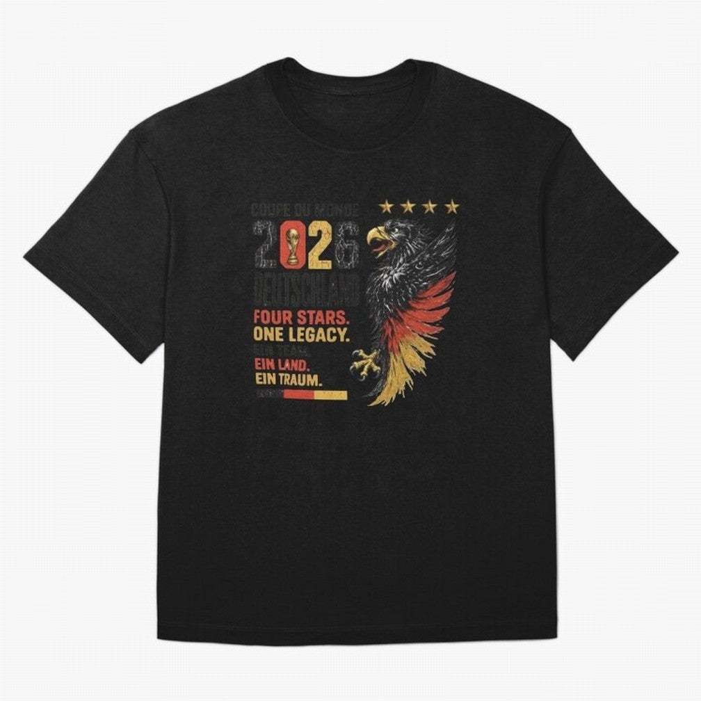 Germany Soccer World Cup 2026 Eagle Vintage Design Oversized T-Shirt Make Every Kick Count in the FIFA World Cup 2026 Group Stage Journey through Mbappe and Neymar Highlights, Argentina, France and Brazil Pride, Retro Football Energy, Iconic