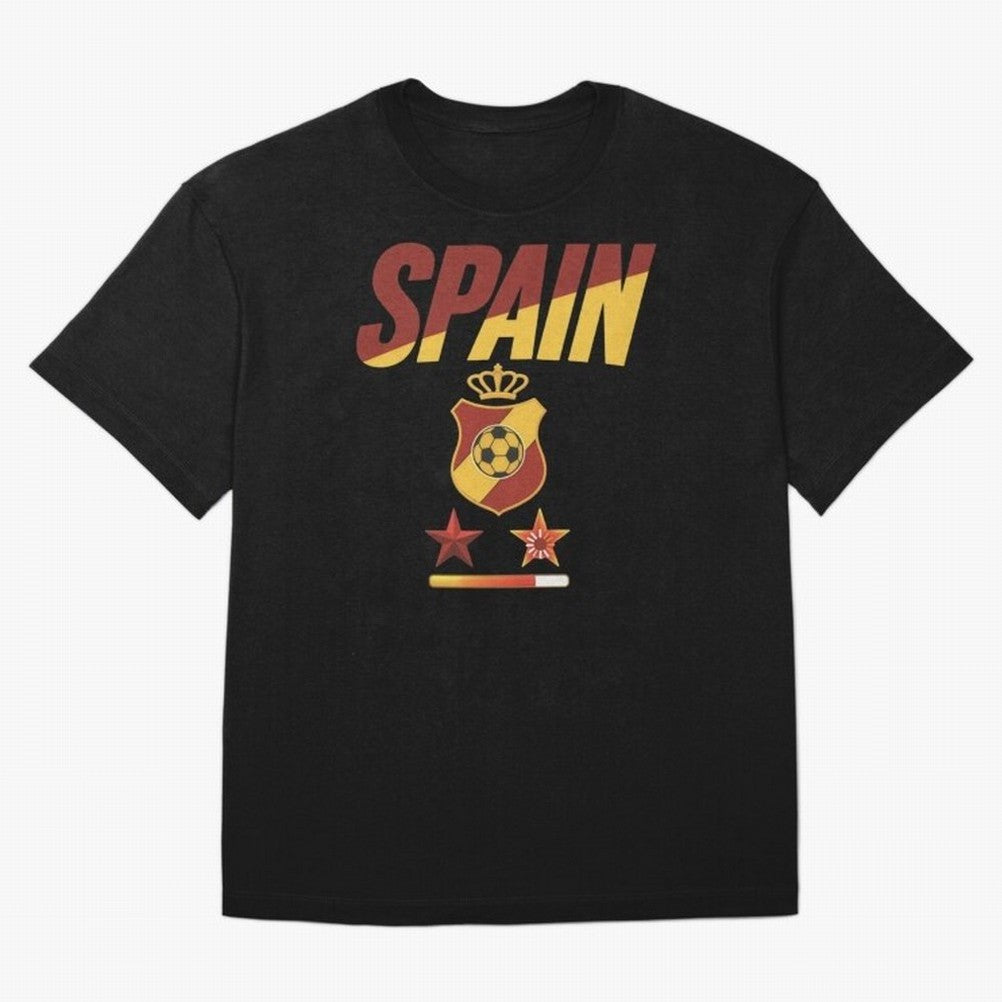 Spain Football World Cup 2026 - La Roja Stars Loading Oversized T-Shirt Share the FIFA World Cup 2026 USA Canada Mexico Journey through CR7 and Messi Highlights, Portugal, Spain and Germany Pride, Stadium Memories, Football Loyalty, International