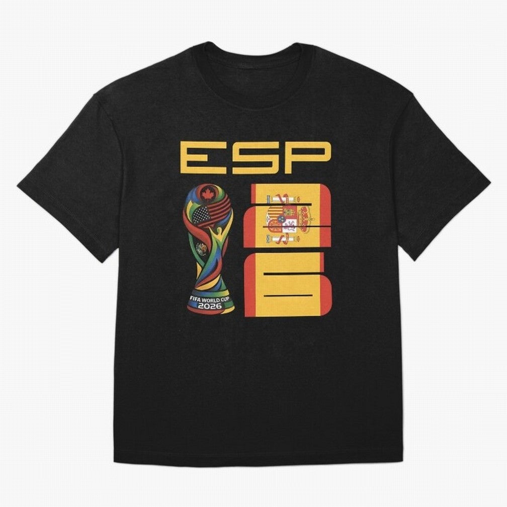 Spain Soccer World Cup 2026 Fan Art - ESP La Roja Oversized T-Shirt Show Support during Match Day Hype around FIFA World Cup 2026 USA Canada Mexico, Messi and Cristiano Ronaldo, Argentina, Soccer Culture, Superstar Moments, National Team Dreams and