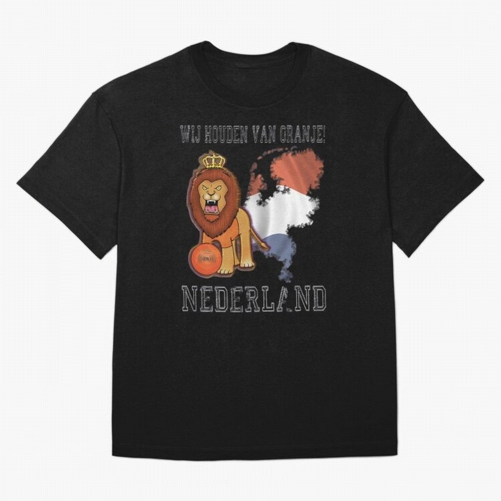 Dutch Pride Lion - Netherlands Football Fans Oranje Oversized T-Shirt Show Fan Pride Across Match Day Hype around FIFA World Cup 2026 USA Canada Mexico, Cristiano Ronaldo, Haaland and CR7, Portugal, Supporter Pride, Iconic Celebrations, Legendary