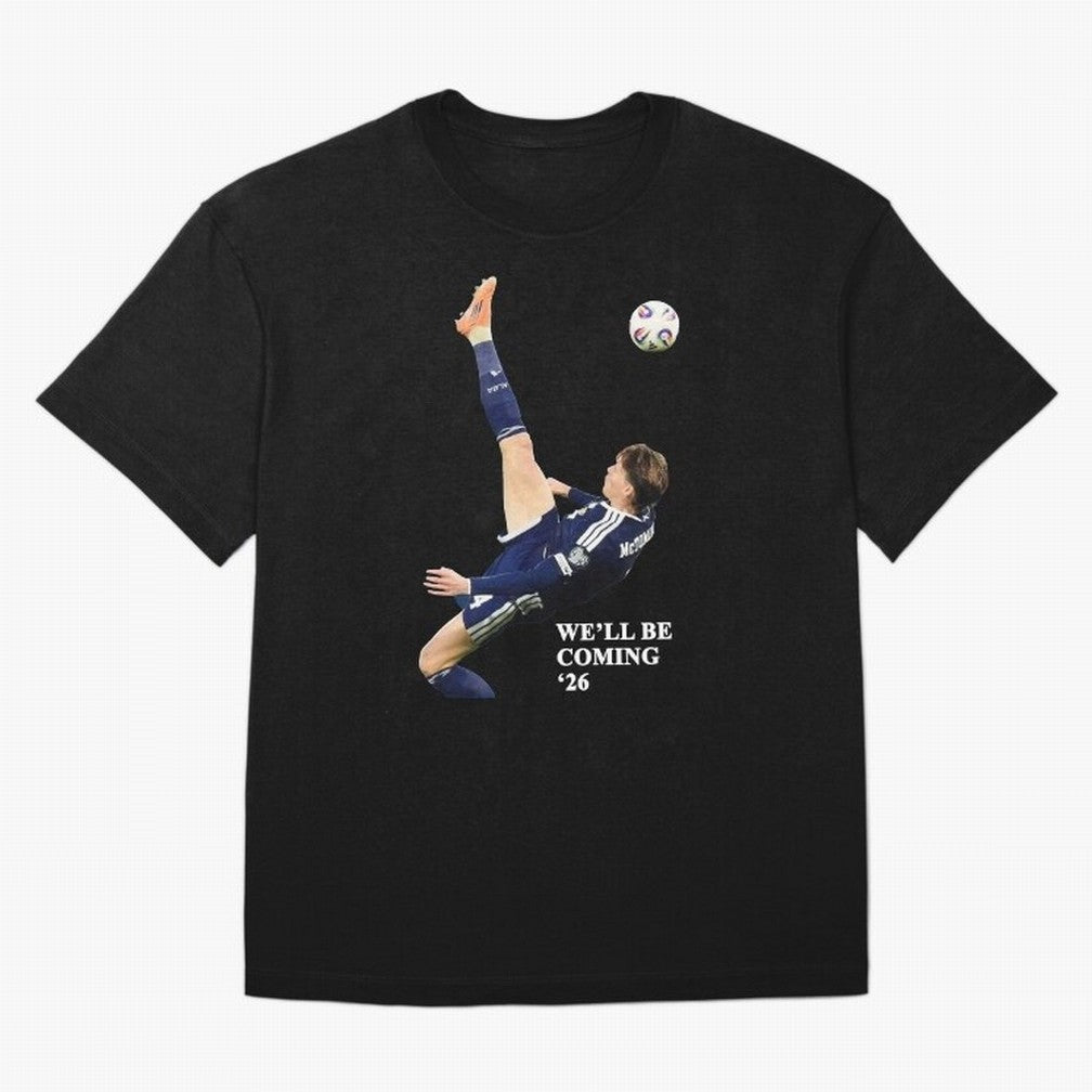 Scotland We'll Be Coming 26 WC Oversized T-Shirt Celebrate Rivalries and Pride in FIFA World Cup 2026 Group Stage Spirit, Connected to England, France and Netherlands, Neymar, Football Passion, Legendary Performances, Festival Vibes and Supporter