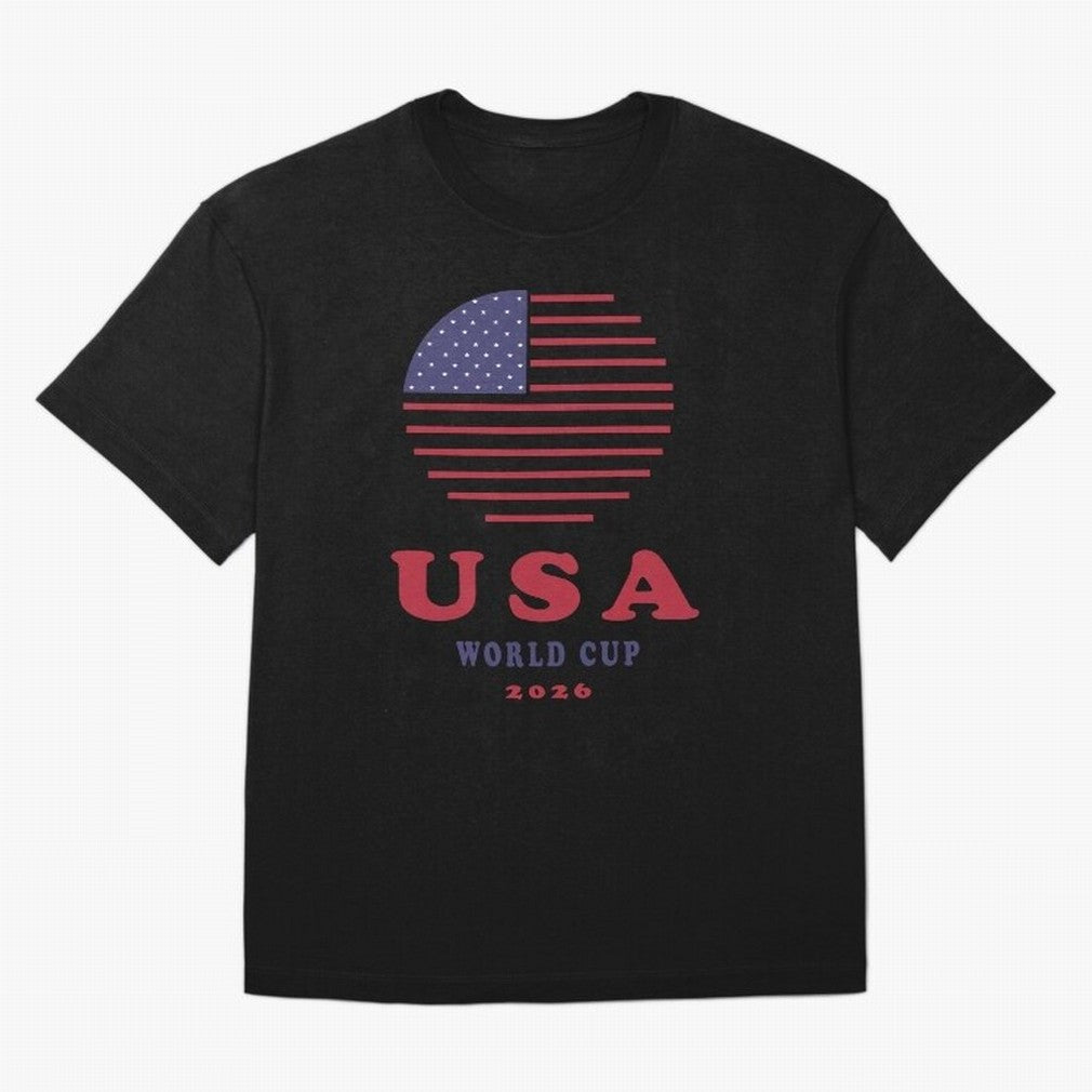 USA World Cup 2026 Soccer Fan Shirt | American Flag Football Retro Patriotic Design Oversized T-Shirt Share the Excitement of the FIFA World Cup 2026 Group Stage Journey through CR7 Highlights, England Pride, Football History, Final Match Energy,