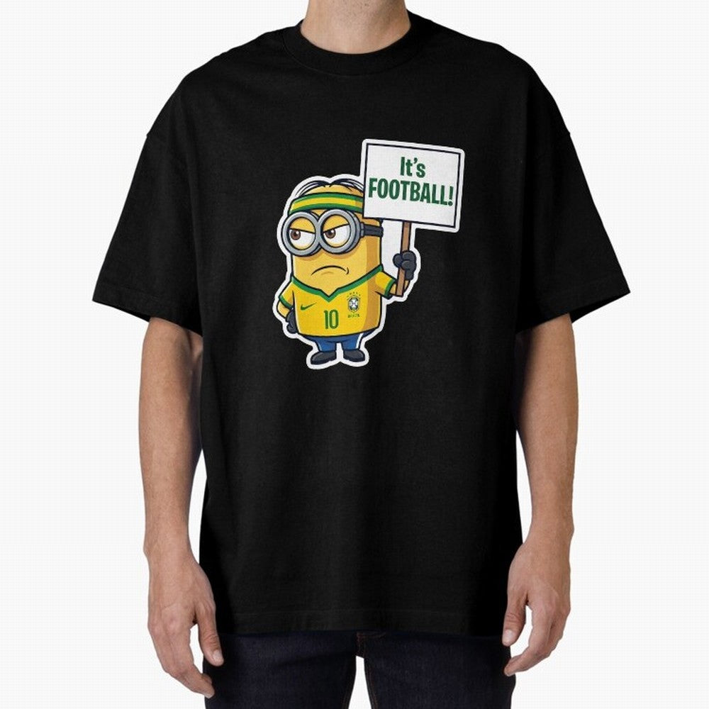 It's Football! - Funny Brazil Soccer Meme (Soccer v Football) v2 Oversized T-Shirt Feel FIFA World Cup 2026 Group Stage for Fans of Cristiano Ronaldo, Haaland and CR7 and Spain, Bringing Soccer Culture, Superstar Moments, National Team Dreams and