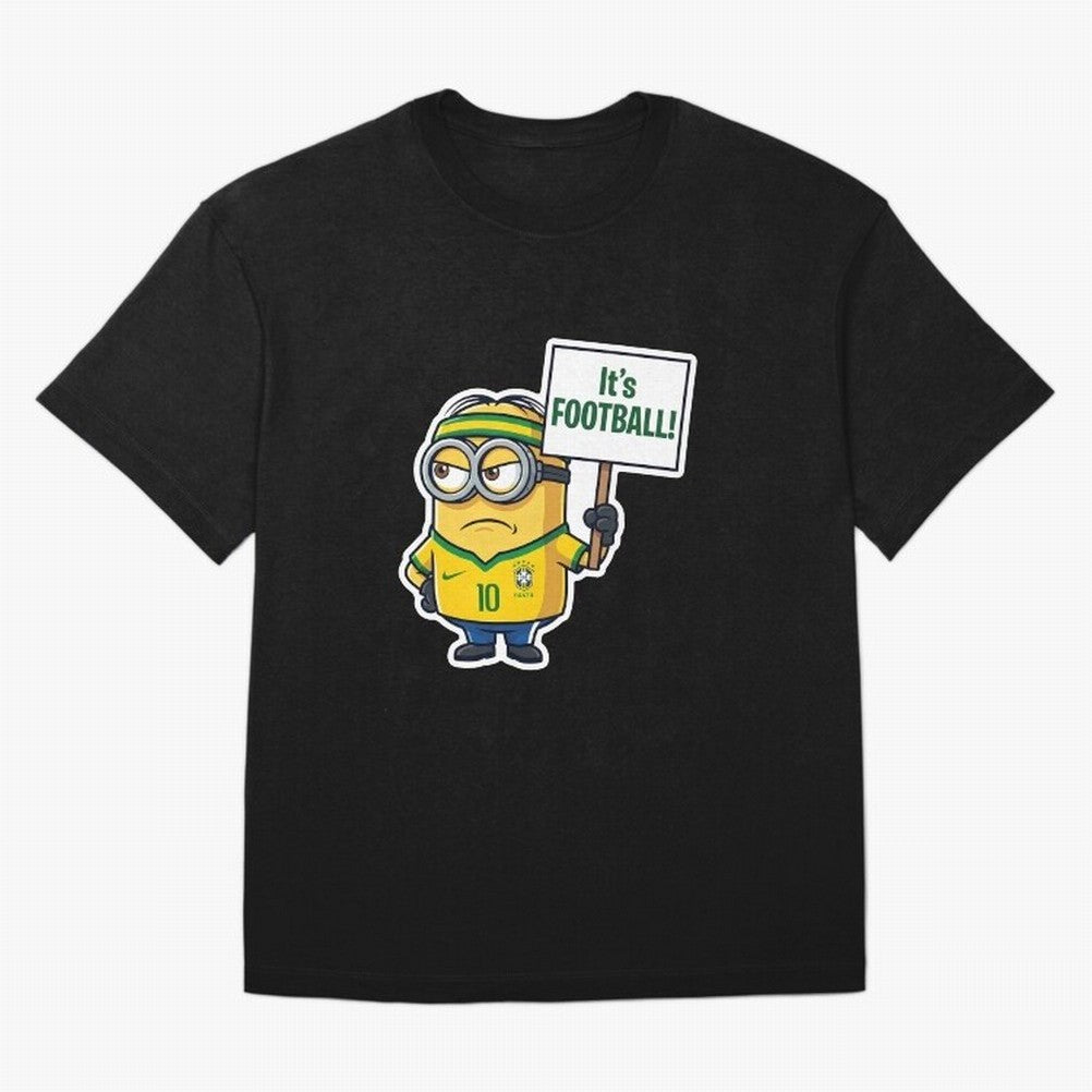 It's Football! - Funny Brazil Soccer Meme (Soccer v Football) v2 Oversized T-Shirt Feel FIFA World Cup 2026 Group Stage for Fans of Cristiano Ronaldo, Haaland and CR7 and Spain, Bringing Soccer Culture, Superstar Moments, National Team Dreams and