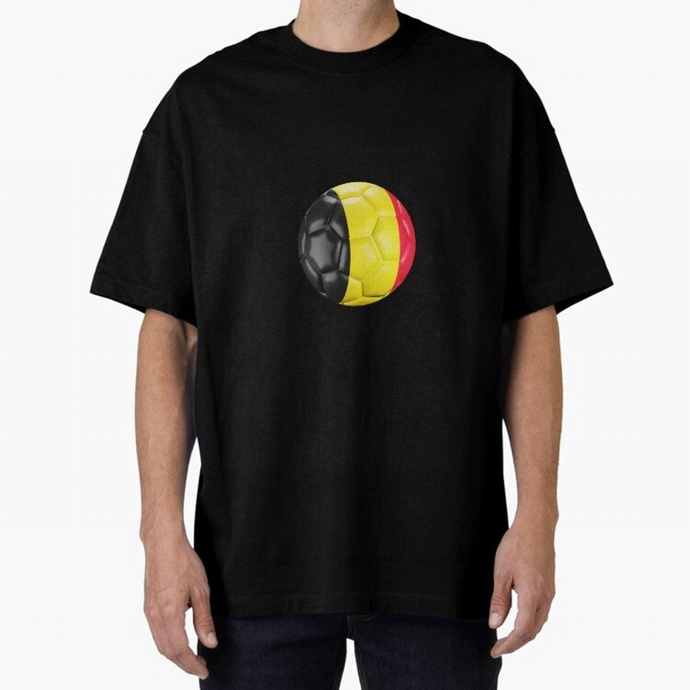 Belgium Football Oversized T-Shirt Support Iconic Players in FIFA World Cup 2026 Made for CR7 and Messi, Argentina, France and Brazil Energy, Football History, Final Match Energy, Crowd Noise and Once in a Lifetime Moments; Great for Watch Parties,