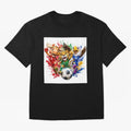 World Football Mascots ¨C Ultimate Soccer Fan Cartoon Design Oversized T-Shirt Celebrate Football Heritage in Global Football Passion for FIFA World Cup 2026 USA Canada Mexico, with Cristiano Ronaldo, Haaland and CR7, Spain, Worldwide Fan Energy,
