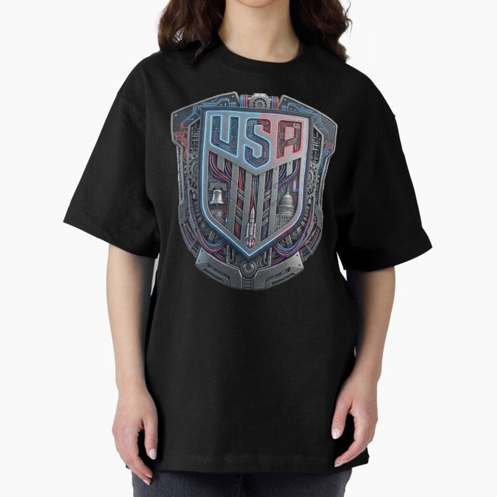 United States Great Seal - American Pride Oversized T-Shirt Show Your Tournament Heart for Match Day Hype around FIFA World Cup 2026, Mbappe and Neymar, France, Soccer Culture, Superstar Moments, National Team Dreams and Competitive Fire; Ideal for