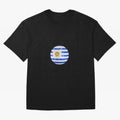 Uruguay Football Oversized T-Shirt Stand with the FIFA World Cup 2026 Group Stage Journey through Mbappe Highlights, Argentina, France and Brazil Pride, Retro Football Energy, Iconic Rivalries, Trophy Chase Drama and Stadium Atmosphere; Created for