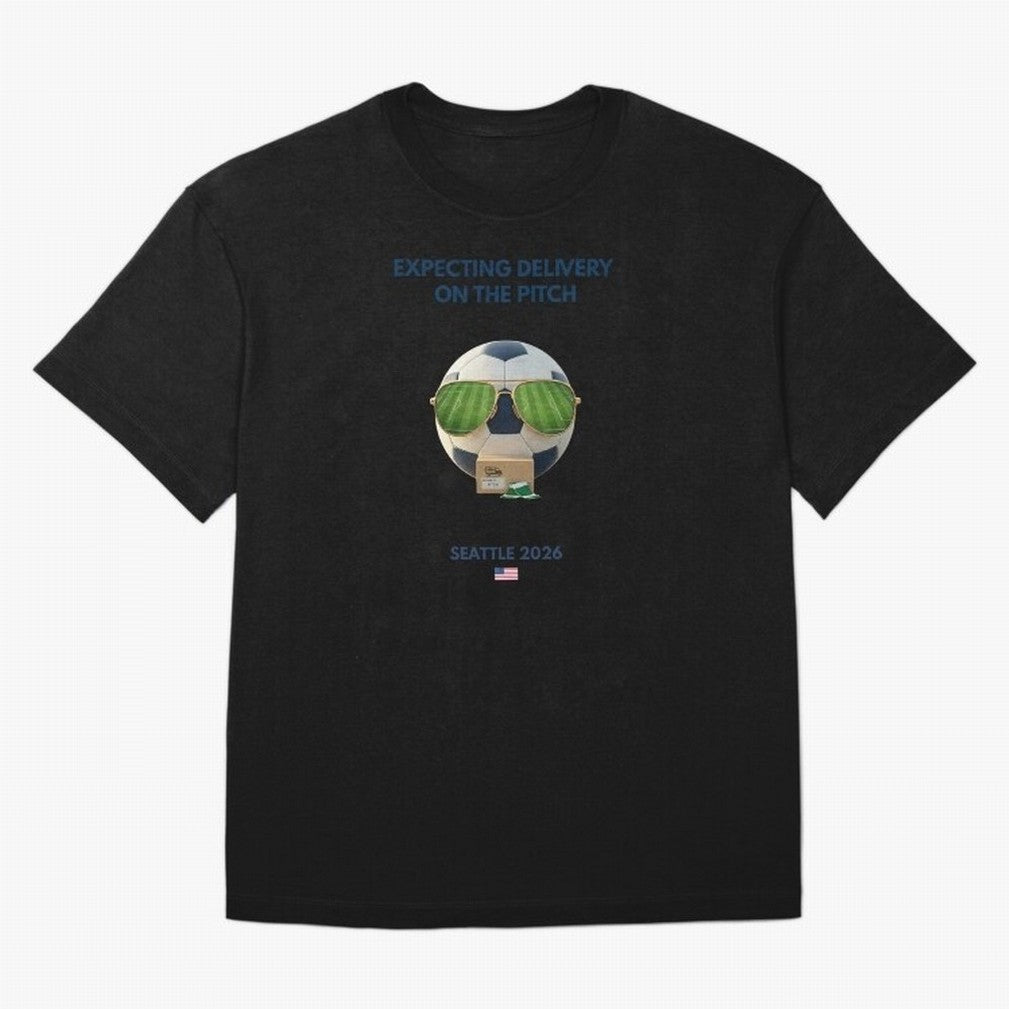 WC26 Hosting City: Seattle | Fun and Smart Soccer Fan Gear Oversized T-Shirt Celebrate Rivalries and Pride in FIFA World Cup 2026 USA Canada Mexico for Fans of CR7 and Messi and Netherlands, Bringing Global Supporter Spirit, Legendary Goals,
