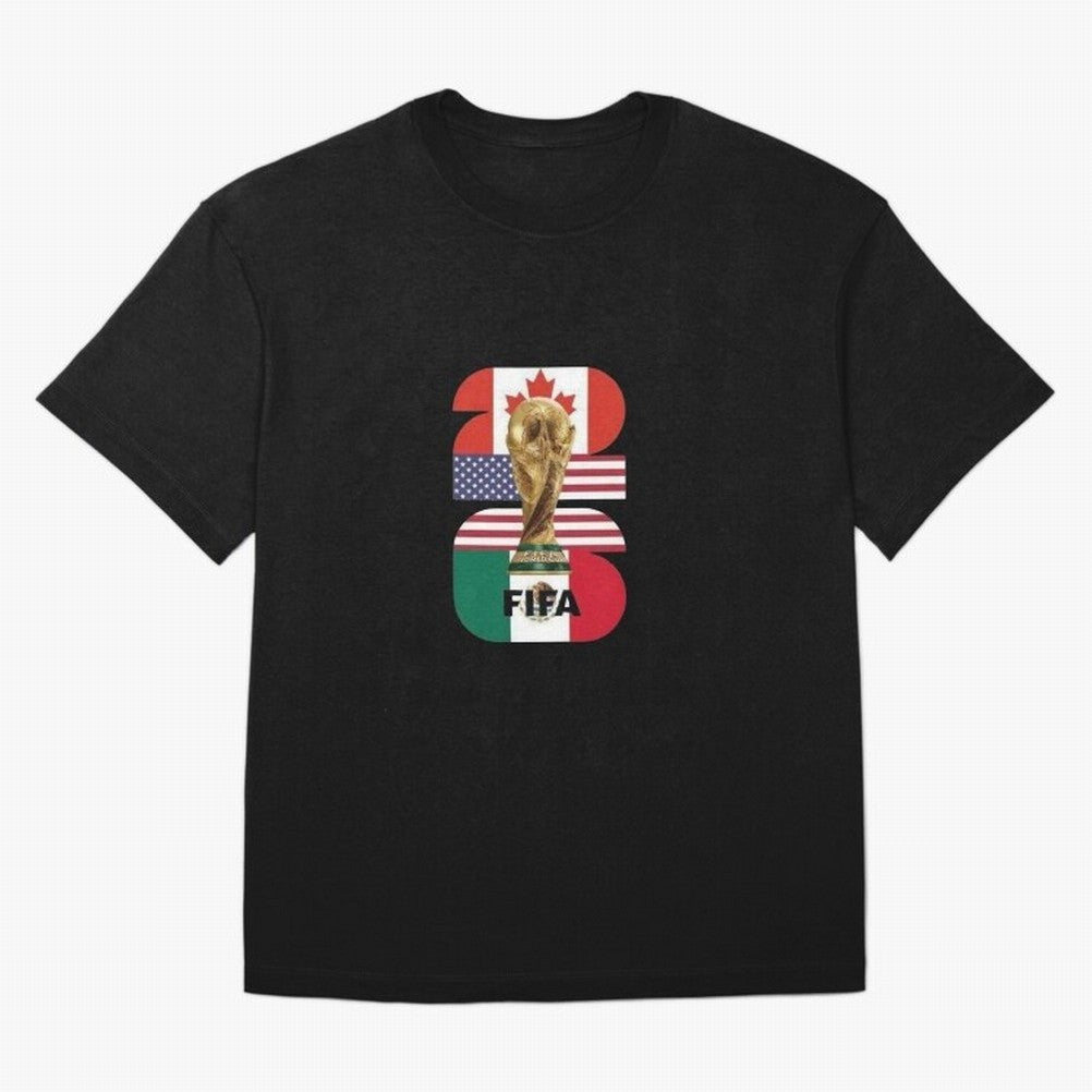 Three Nations Host Trophy Vertical Oversized T-Shirt Embrace Match Day Hype around FIFA World Cup 2026, Messi, England and Germany, Fan Favorite Moments, National Team Passion, Big Match Drama and Soccer History; Built for Supporters Chasing Trophy