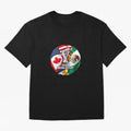 Host Trio Flags Circular Emblem Oversized T-Shirt Bring Legendary Rivalry Energy to Match Day Hype around FIFA World Cup 2026 USA Canada Mexico, Messi and Cristiano Ronaldo, Netherlands, Tournament Hype, Historic Matchups, Family Viewing Parties
