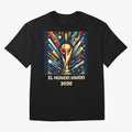 2026 World Cup The United World - Modern Geometric Art Oversized T-Shirt Carry National Pride through Match Day Hype around FIFA World Cup 2026 Group Stage, Neymar, Haaland and Cristiano Ronaldo, Argentina and Brazil, Sports Nostalgia,
