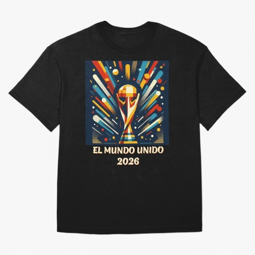 2026 World Cup The United World - Modern Geometric Art Oversized T-Shirt Carry National Pride through Match Day Hype around FIFA World Cup 2026 Group Stage, Neymar, Haaland and Cristiano Ronaldo, Argentina and Brazil, Sports Nostalgia,