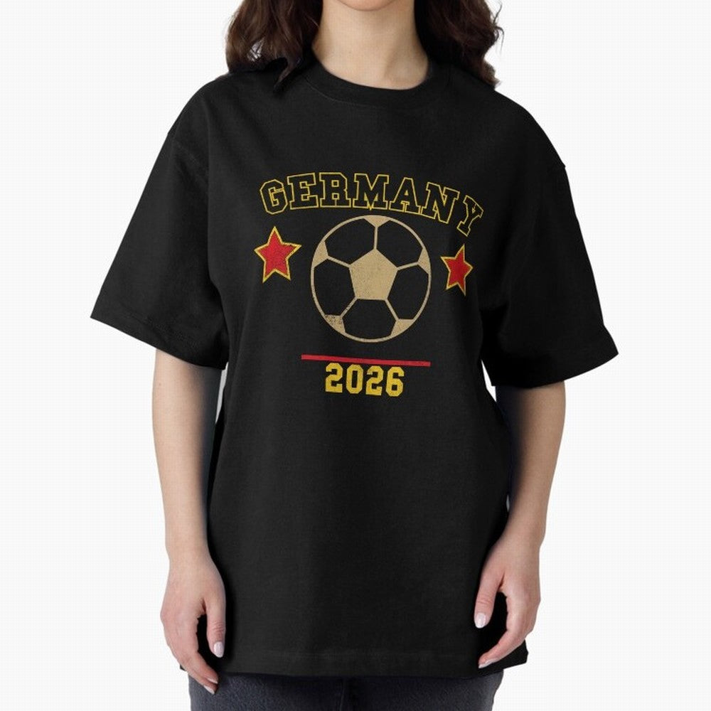 Germany 2026 ¡ª Vintage Soccer Tee Oversized T-Shirt Refresh Global Football Passion for FIFA World Cup 2026 USA Canada Mexico, Made for Messi, CR7 and Mbappe, Brazil, Champion Mindset, Group Stage Buzz, Knockout Tension and Passionate Fan Culture;
