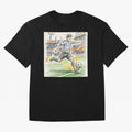 Dynamic Soccer Power Kick - Blue & White Jersey Style Oversized T-Shirt Honor Football Greatness during Global Football Passion for FIFA World Cup 2026 Group Stage, Made for Haaland, Brazil, Football Festival Excitement, Trophy Ambitions, Country