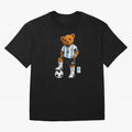 Argentina Soccer Bear World Cup Teddy Bear Oversized T-Shirt Feel the Roar of the FIFA World Cup 2026 Journey through Messi, Neymar and Mbappe Highlights, France Pride, Soccer Culture, Superstar Moments, National Team Dreams and Competitive Fire;