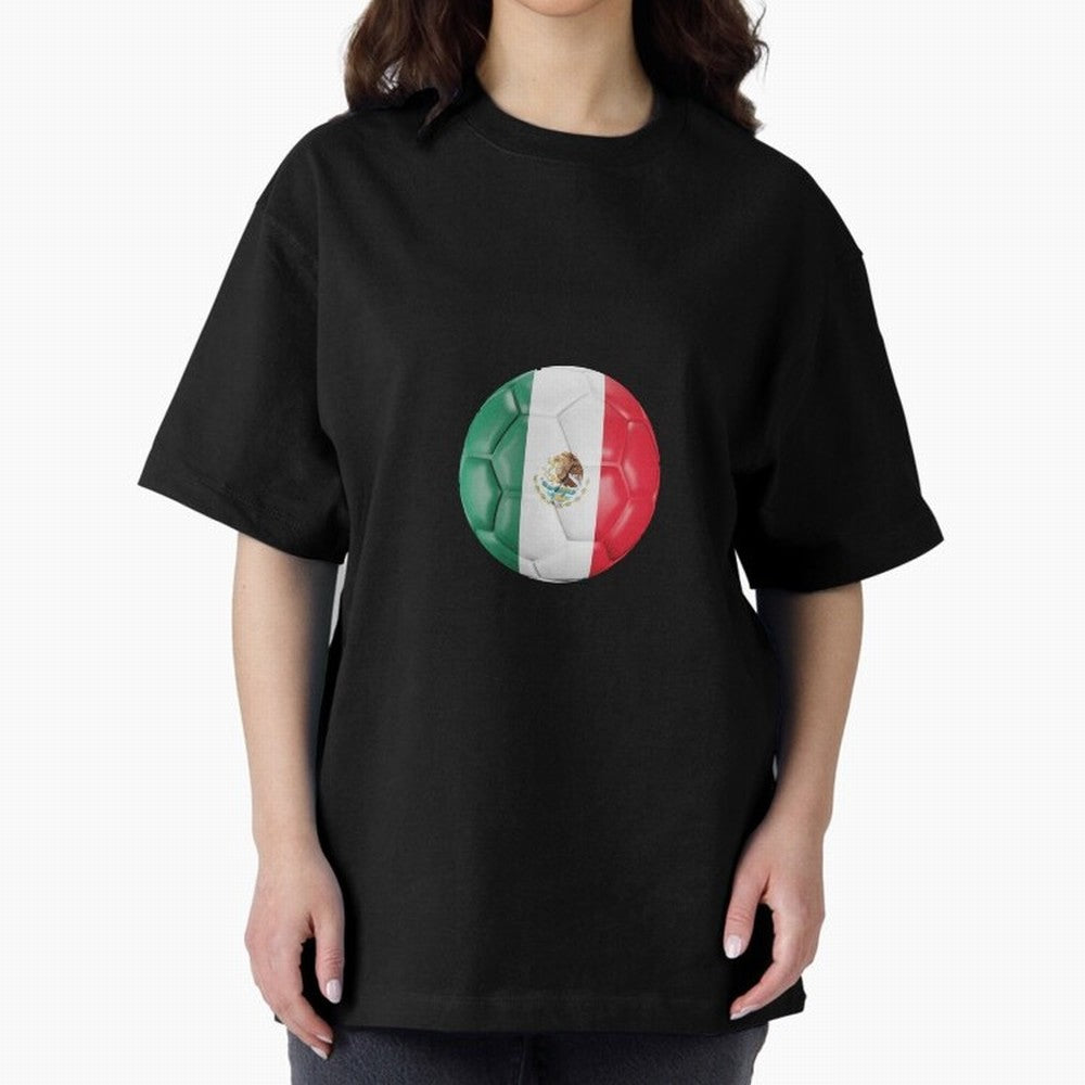 Mexico Football Oversized T-Shirt Capture Stadium Memories from FIFA World Cup 2026 Group Stage Celebrating Messi, Neymar and Mbappe, England, France and Netherlands Energy, Champion Mindset, Group Stage Buzz, Knockout Tension and Passionate Fan