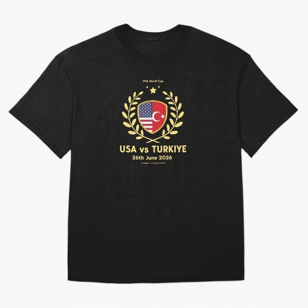Copy of FIFA World Cup - USA v Turkiye Oversized T-Shirt Celebrate Supporters United by Match Day Hype around FIFA World Cup 2026, Messi, Neymar and Mbappe, Spain and Netherlands, Retro Football Energy, Iconic Rivalries, Trophy Chase Drama and