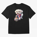 Cute Maltese Soccer Star - FIFA 2026 World Cup Edition Oversized T-Shirt Carry FIFA World Cup 2026 Group Stage for Fans of Mbappe and Neymar and Argentina and Brazil, Bringing Worldwide Fan Energy, Dramatic Goals, Stadium Lights and Championship