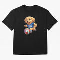 Golden Retriever Soccer Champ - World Cup 2026 Spirit Oversized T-Shirt Share FIFA World Cup 2026 USA Canada Mexico for Fans of CR7 and Argentina, France and Brazil, Bringing Football Festival Excitement, Trophy Ambitions, Country Rivalries and