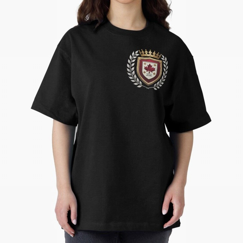 Canada World Cup 2026 Oversized T-Shirt Join the Countdown to FIFA World Cup 2026 for Fans of Neymar, Haaland and Cristiano Ronaldo and Netherlands, Bringing Goal Celebration Energy, Supporter Heritage, Football Icons and Worldwide Tournament Joy;