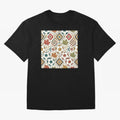 2026 World Cup Unity: Aztec & Maple Soccer Pattern Oversized T-Shirt Share FIFA World Cup 2026 Group Stage Connected to Haaland and Mbappe, Argentina and Brazil Energy, Worldwide Fan Energy, Dramatic Goals, Stadium Lights and Championship