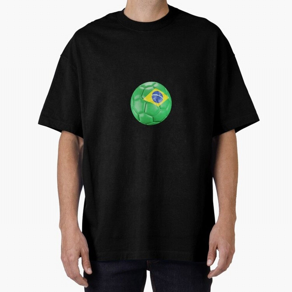 Brazil Oversized T-Shirt Back the Journey through FIFA World Cup 2026 Group Stage Spirit, Made for Brazil, Cristiano Ronaldo, Sports Nostalgia, International Competition, Famous Players and Unforgettable Victories; Perfect for People Who Love