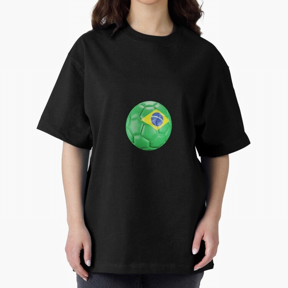 Brazil Oversized T-Shirt Back the Journey through FIFA World Cup 2026 Group Stage Spirit, Made for Brazil, Cristiano Ronaldo, Sports Nostalgia, International Competition, Famous Players and Unforgettable Victories; Perfect for People Who Love