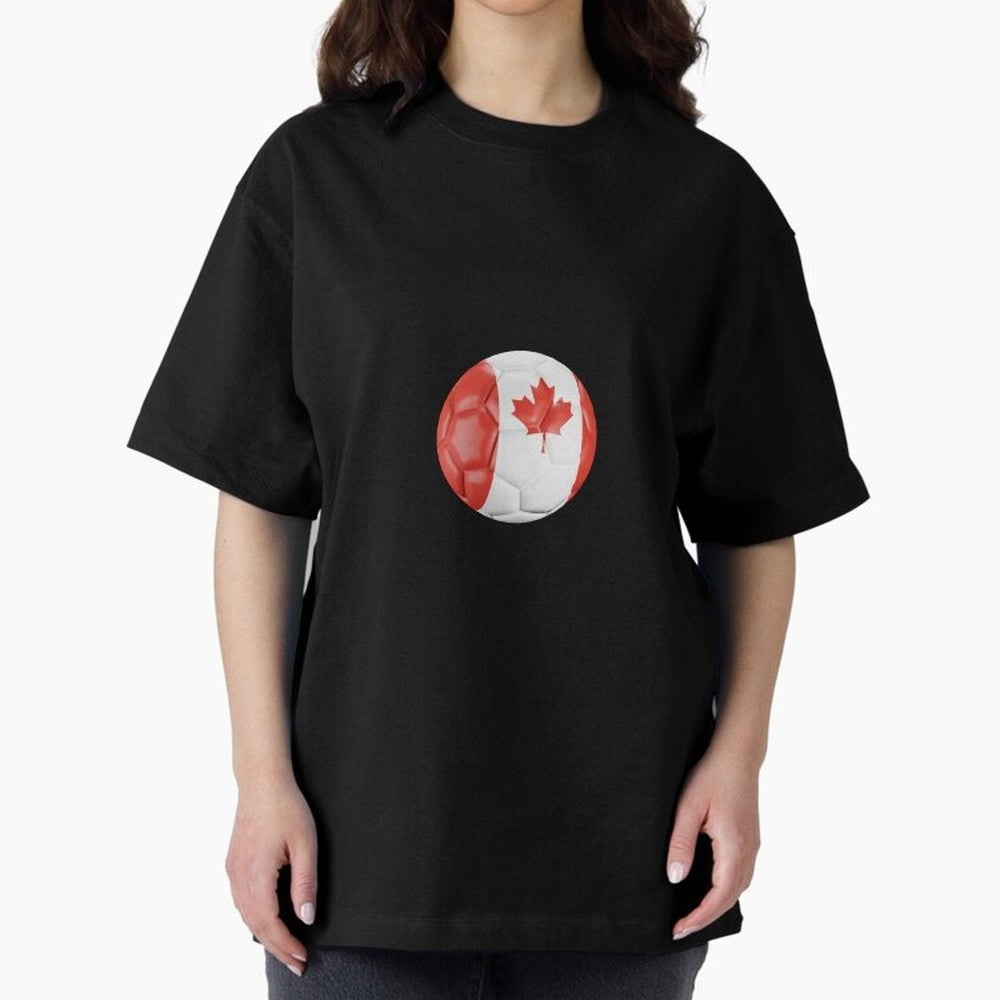 Canada Oversized T-Shirt Stand with Match Day Hype around FIFA World Cup 2026 Group Stage, Neymar, Haaland and Cristiano Ronaldo, France and Portugal, Champion Mindset, Group Stage Buzz, Knockout Tension and Passionate Fan Culture; Perfect for