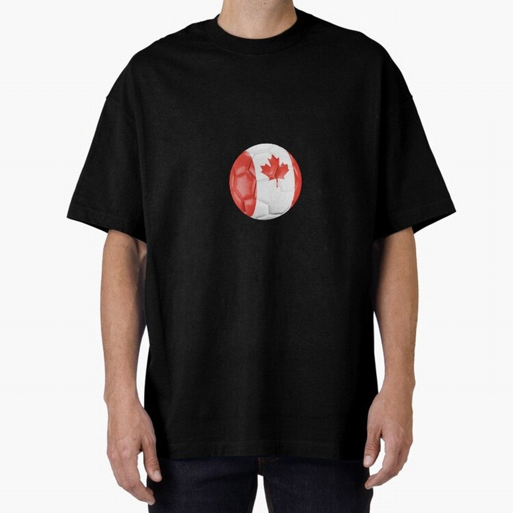 Canada Oversized T-Shirt Stand with Match Day Hype around FIFA World Cup 2026 Group Stage, Neymar, Haaland and Cristiano Ronaldo, France and Portugal, Champion Mindset, Group Stage Buzz, Knockout Tension and Passionate Fan Culture; Perfect for
