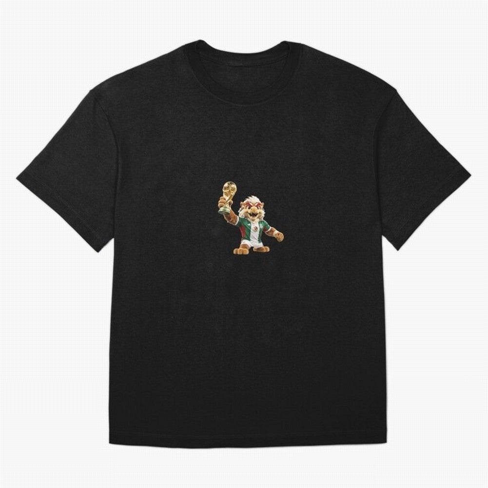 Mexico Soccer Mascot Champion - Mexican Football Victory Trophy 2026 Oversized T-Shirt Support Your Favorite Stars during FIFA World Cup 2026 USA Canada Mexico for Fans of Messi and England, France and Netherlands, Bringing Football Festival