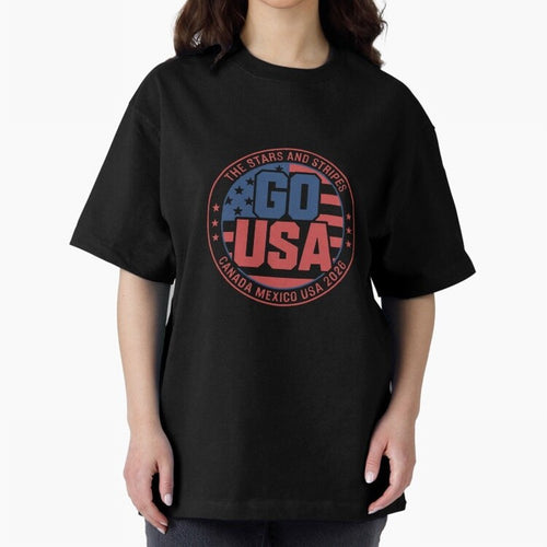 2026 USA Soccer Mexico Canada Oversized T-Shirt Show Championship Spirit for FIFA World Cup 2026 for Fans of Messi, CR7 and Mbappe and Brazil, Bringing Sports Nostalgia, International Competition, Famous Players and Unforgettable Victories; Perfect