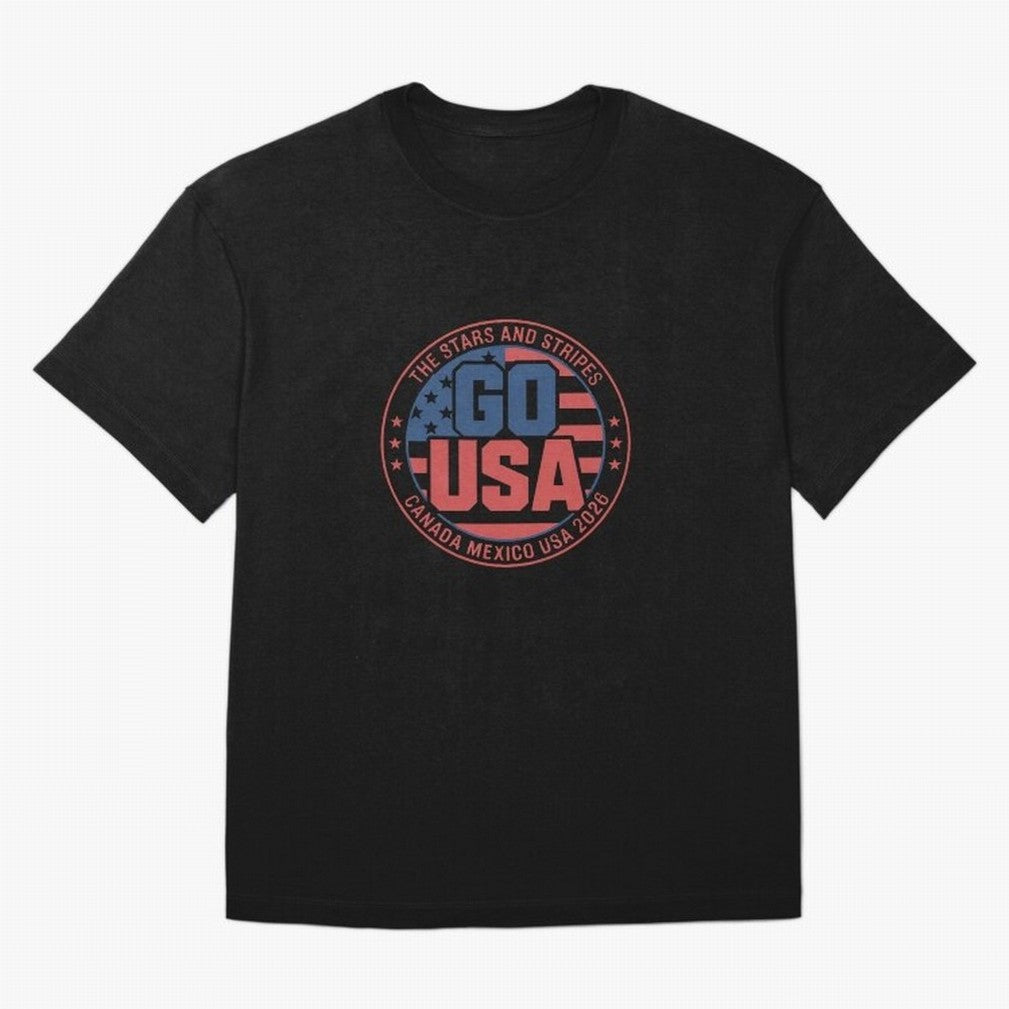 2026 USA Soccer Mexico Canada Oversized T-Shirt Show Championship Spirit for FIFA World Cup 2026 for Fans of Messi, CR7 and Mbappe and Brazil, Bringing Sports Nostalgia, International Competition, Famous Players and Unforgettable Victories; Perfect