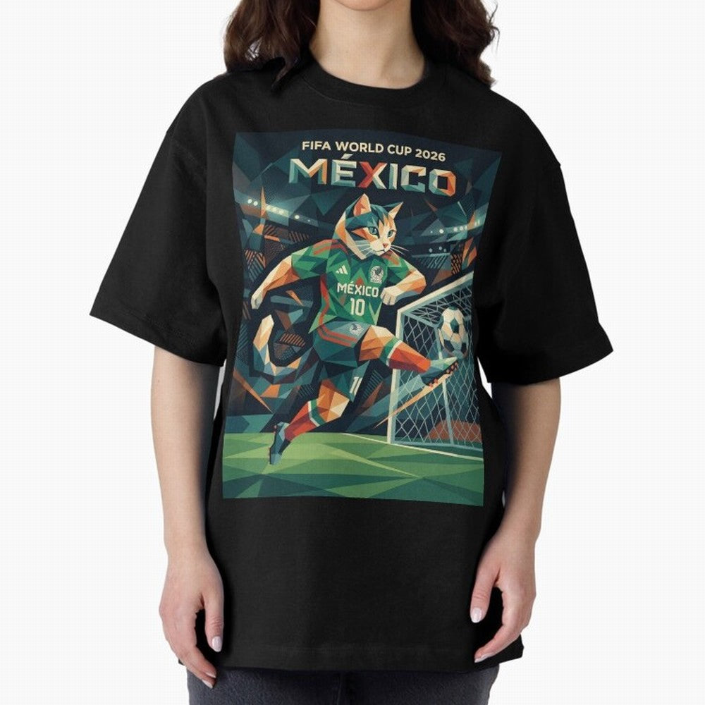 FIFA World Cup Mexico Oversized T-Shirt Bring a Champion Mindset to Global Football Passion for FIFA World Cup 2026 USA Canada Mexico, Highlighting CR7, France and Portugal, Supporter Pride, Iconic Celebrations, Legendary Names and Global Match Day
