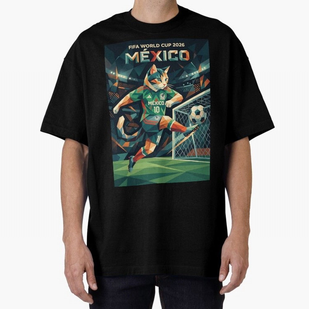 FIFA World Cup Mexico Oversized T-Shirt Bring a Champion Mindset to Global Football Passion for FIFA World Cup 2026 USA Canada Mexico, Highlighting CR7, France and Portugal, Supporter Pride, Iconic Celebrations, Legendary Names and Global Match Day