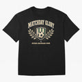 Matchday Glory Vintage Football Club Heritage Shield Emblem Oversized T-Shirt Live for the Drama of Global Football Passion for FIFA World Cup 2026 USA Canada Mexico, Celebrating Mbappe and Neymar, Brazil, Goal Celebration Energy, Supporter