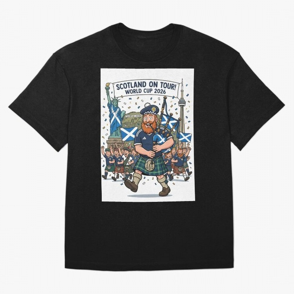 World Cup 2026 Tour Oversized T-Shirt Bring Home Global Football Passion for FIFA World Cup 2026 Group Stage, Built around Messi and Cristiano Ronaldo, Portugal, Football Festival Excitement, Trophy Ambitions, Country Rivalries and Star Player