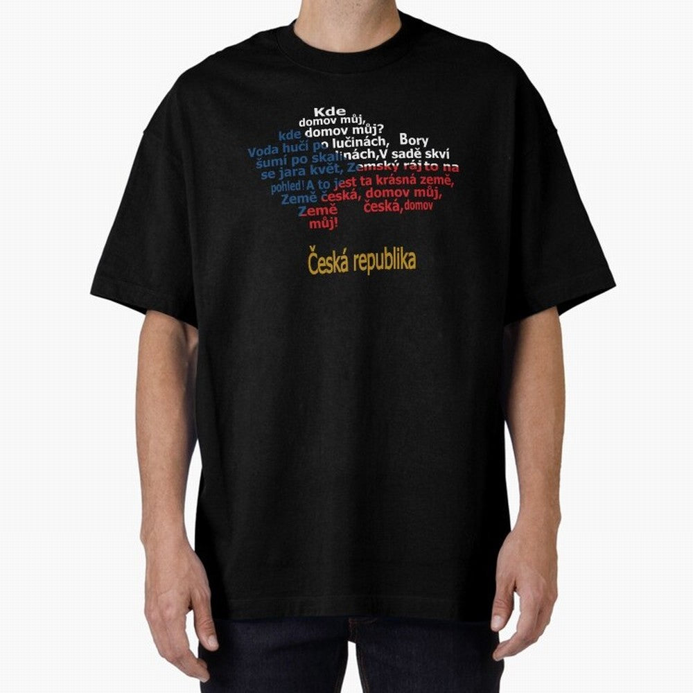 ?esk¨¢ republika (Anthem, map, and flag) Oversized T-Shirt Refresh Global Football Passion for FIFA World Cup 2026, Built around Messi, Neymar and Mbappe, Brazil, Portugal and Argentina, Worldwide Fan Energy, Dramatic Goals, Stadium Lights and